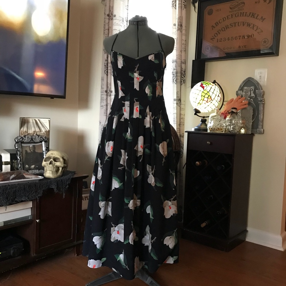 Navy blue magnolia maxi dress